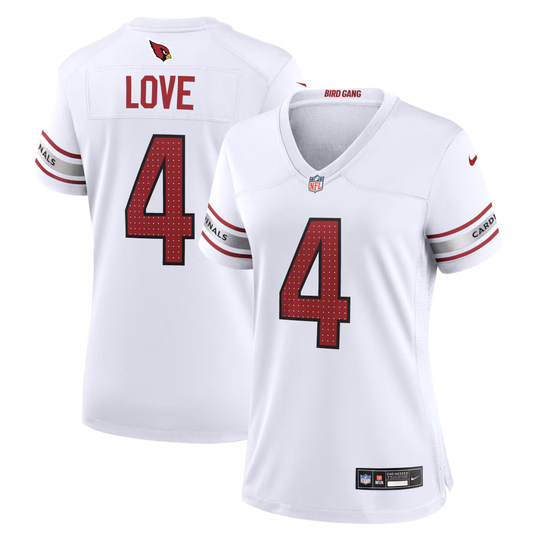 Women's Arizona Cardinals Jeremiyah Love Nike White Game Jersey