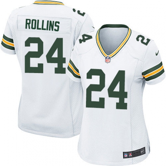 Women's Nike Green Bay Packers #24 Quinten Rollins Game White NFL Jersey - Ujersey