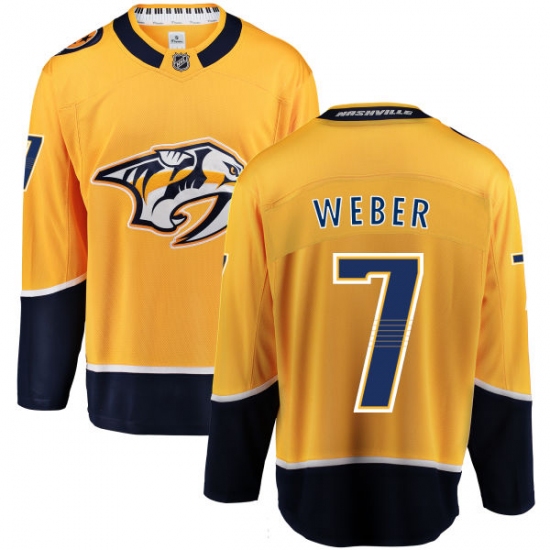 Men's Nashville Predators #7 Yannick Weber Fanatics Branded Gold Home Breakaway NHL Jersey - Ujersey