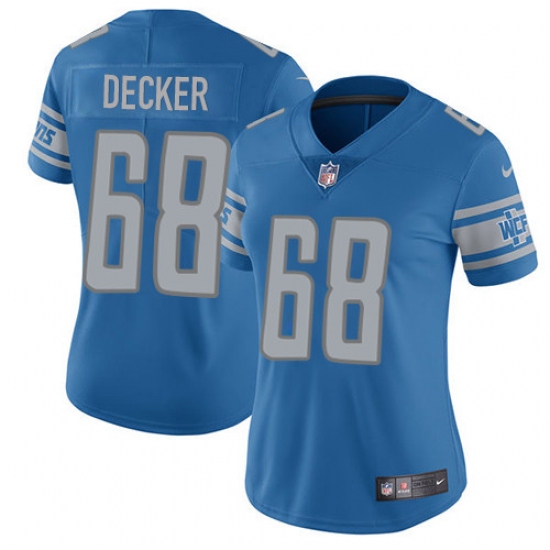 Women's Nike Detroit Lions #68 Taylor Decker Elite Light Blue Team Color NFL Jersey - Ujersey