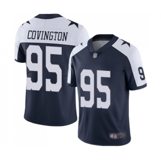 Men's Dallas Cowboys #95 Christian Covington Navy Blue Throwback Alternate Vapor Untouchable Limited Player Football Jersey - Ujersey