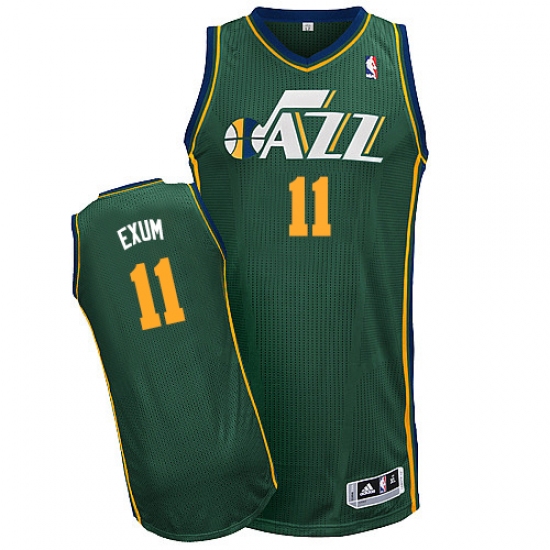 Men's Adidas Utah Jazz #11 Dante Exum Authentic Green Alternate NBA Jersey - Ujersey