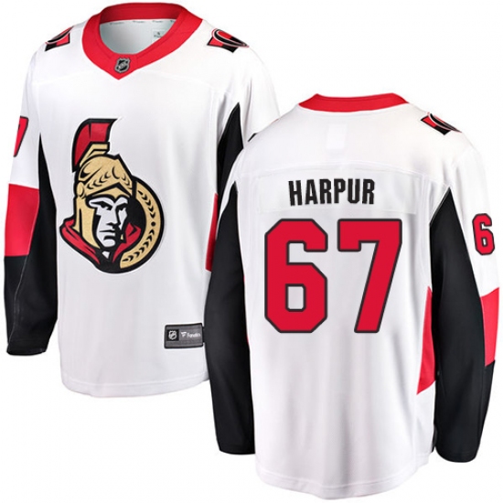 Men's Ottawa Senators #67 Ben Harpur Fanatics Branded White Away Breakaway NHL Jersey - Ujersey