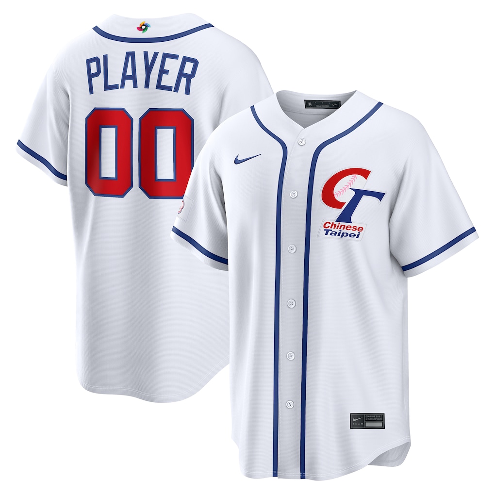 Men's Chinese Taipei Baseball Nike White 2026 World Baseball Classic Home Pick-A-Player Jersey - Ujersey NHL