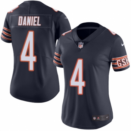 Women's Nike Chicago Bears #4 Chase Daniel Navy Blue Team Color Vapor Untouchable Limited Player NFL Jersey - Ujersey