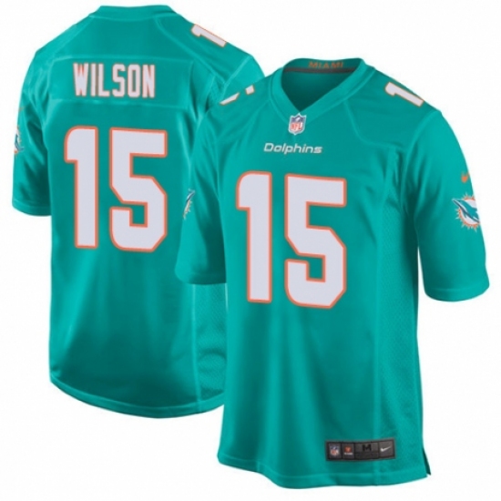 Men's Nike Miami Dolphins #15 Albert Wilson Game Aqua Green Team Color NFL Jersey - Ujersey