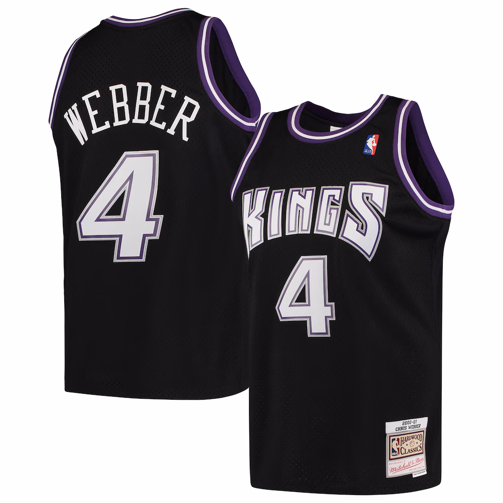 Men's Sacramento Kings Chris Webber Mitchell & Ness Black 2000/01 Hardwood Classics Swingman Jersey