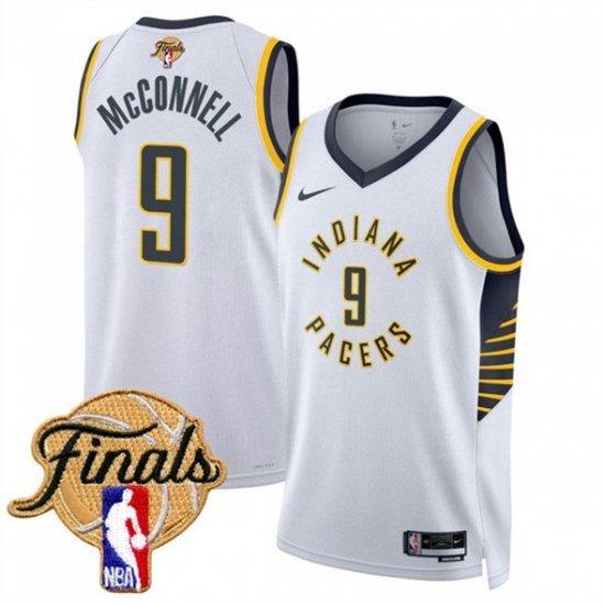 Men's Indiana Pacers #9 T.J. McConnell White 2025 Finals Association Edition Stitched Basketball Jersey - Ujersey
