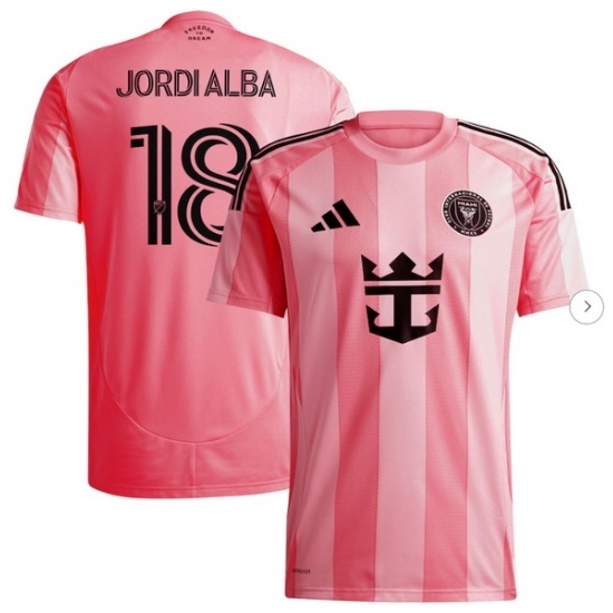 Men's Inter Miami CF Jordi Alba adidas Light Pink 2025 Euforia Replica Player Jersey - Ujersey