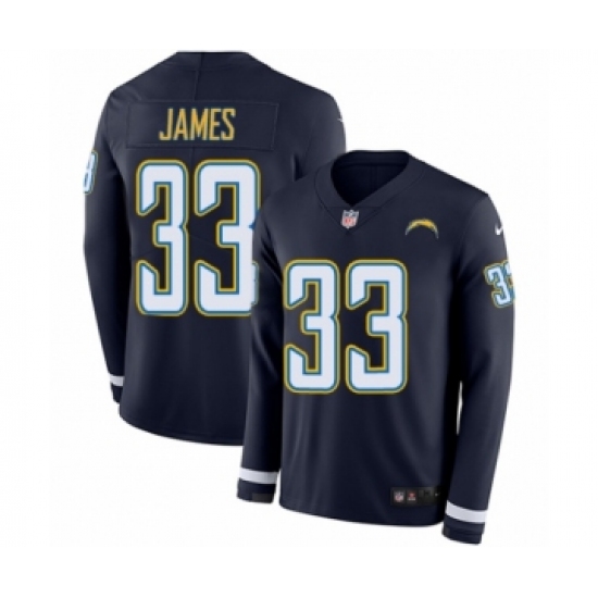 Youth Nike Los Angeles Chargers #33 Derwin James Limited Navy Blue Therma Long Sleeve NFL Jersey - Ujersey