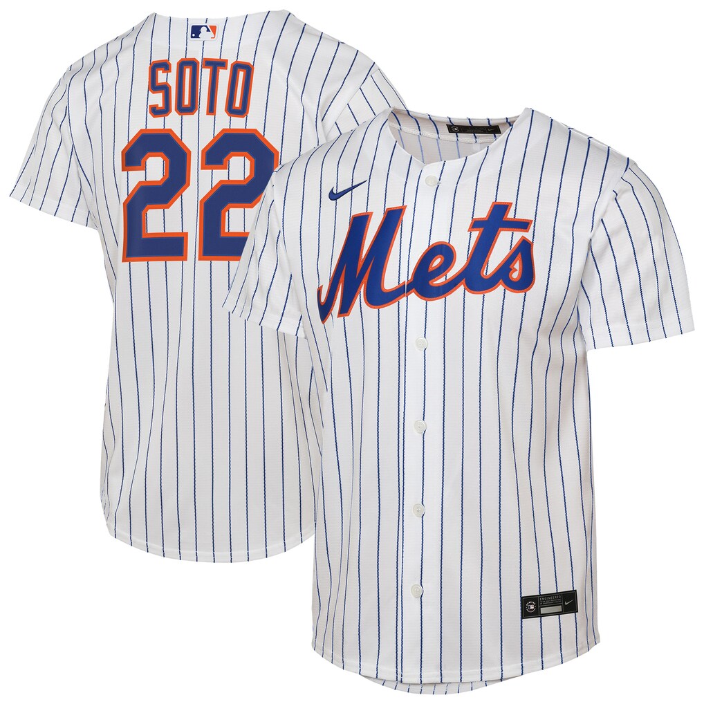 Youth New York Mets Juan Soto Nike White Home Replica Player Jersey
