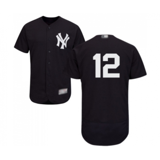 Men's New York Yankees #12 Troy Tulowitzki Navy Blue Alternate Flex Base Authentic Collection Baseball Jersey - Ujersey