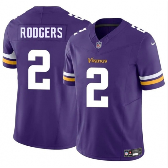 Men's Minnesota Vikings #2 Isaiah Rodgers Purple 2025 F.U.S.E. Vapor Limited Football Stitched Jersey - Ujersey