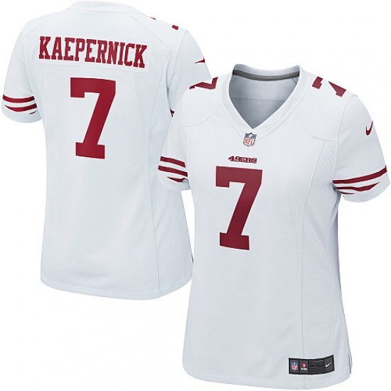 Women's Nike San Francisco 49ers #7 Colin Kaepernick Game White NFL Jersey - Ujersey