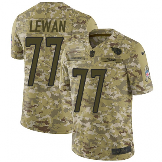 Men's Nike Tennessee Titans #77 Taylor Lewan Limited Camo 2018 Salute to Service NFL Jersey - Ujersey