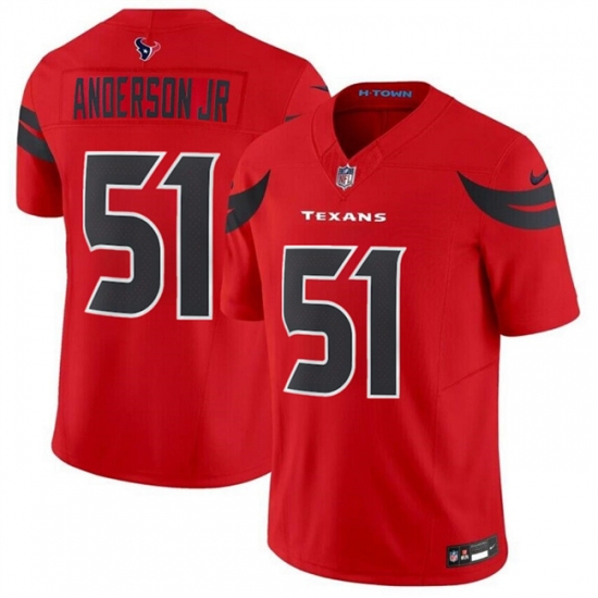 Youth Houston Texans #51 Will Anderson Jr. Red 2024 Alternate F.U.S.E Vapor Football Stitched Jersey - Ujersey