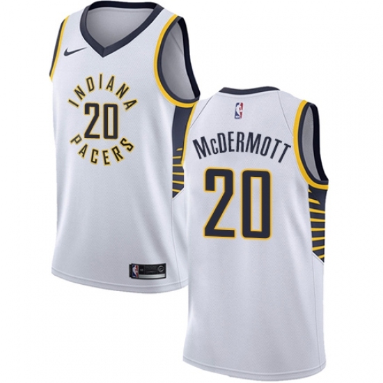 Men's Nike Indiana Pacers #20 Doug McDermott Swingman White NBA Jersey - Association Edition - Ujersey