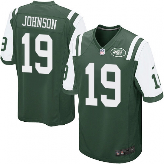 Men's Nike New York Jets #19 Keyshawn Johnson Game Green Team Color NFL Jersey - Ujersey