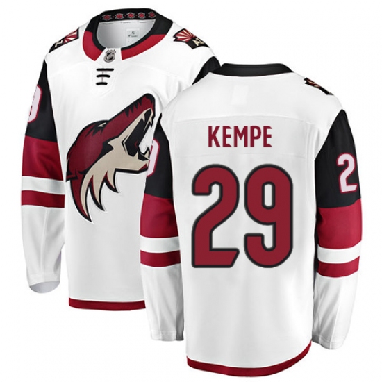 Men's Arizona Coyotes #29 Mario Kempe Fanatics Branded White Away Breakaway NHL Jersey - Ujersey