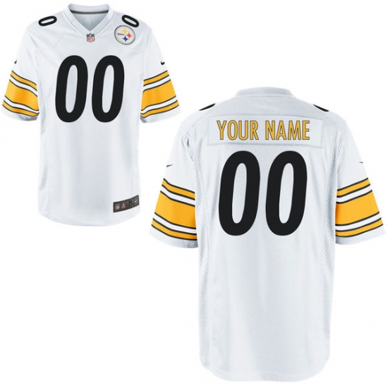 Nike Men's Pittsburgh Steelers Customized Game White Jersey - Ujersey
