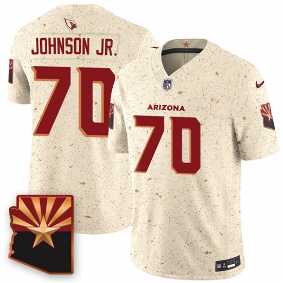 Men's Arizona Cardinals #70 Paris Johnson Jr. 2025 F.U.S.E. “Rivalries” Vapor Untouchable Limited Football Stitched Jersey - Ujersey