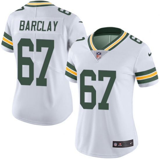Women's Nike Green Bay Packers #67 Don Barclay White Vapor Untouchable Limited Player NFL Jersey - Ujersey
