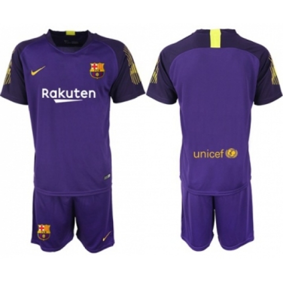 Barcelona Blank Purple Goalkeeper Soccer Club Jersey