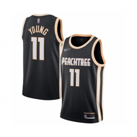 Men's Atlanta Hawks #11 Trae Young Swingman Black Basketball Jersey - 2019 20 City Edition - Ujersey