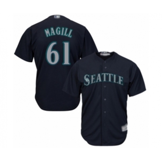 Youth Seattle Mariners #61 Matt Magill Authentic Navy Blue Alternate 2 Cool Base Baseball Player Jersey - Ujersey