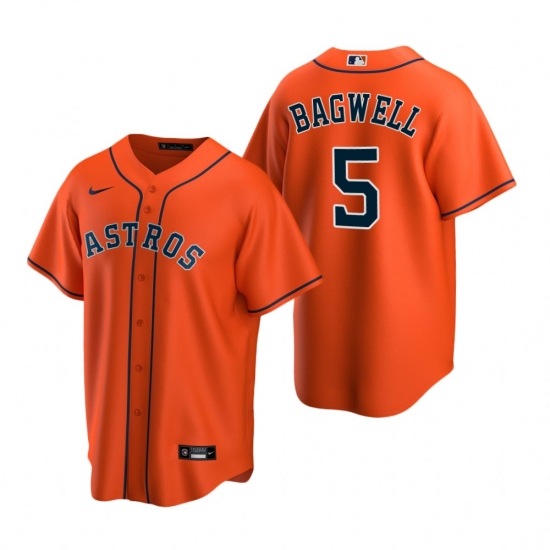 Men's Nike Houston Astros #5 Jeff Bagwell Orange Alternate Stitched Baseball Jersey - Ujersey