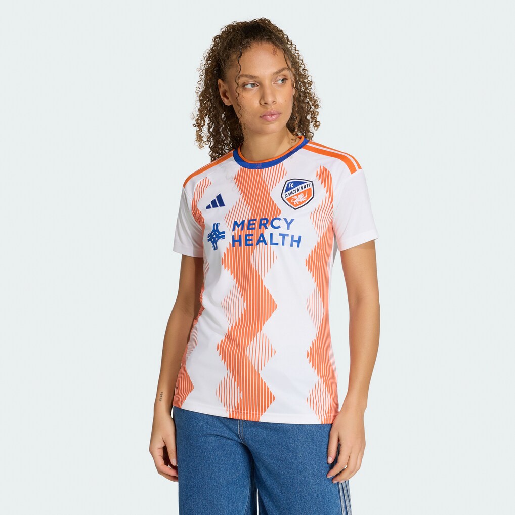Women's FC Cincinnati adidas White 2026 The Seven Hills Kit Replica Jersey - Ujersey