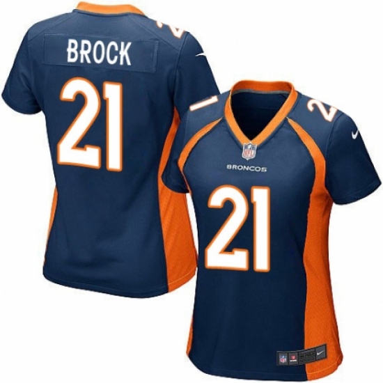Women's Nike Denver Broncos #21 Tramaine Brock Game Navy Blue Alternate NFL Jersey - Ujersey