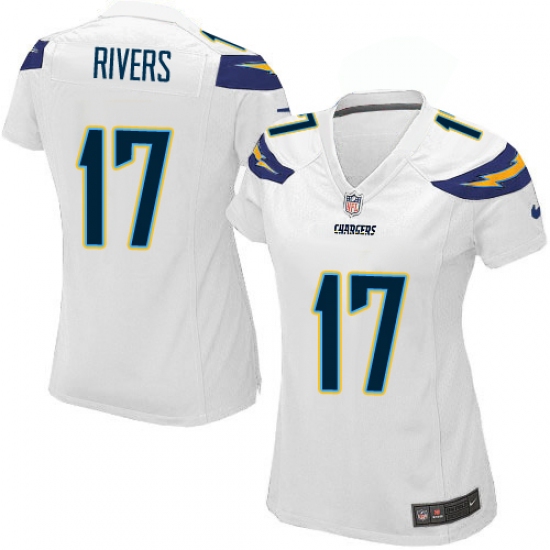 Women's Nike Los Angeles Chargers #17 Philip Rivers Game White NFL Jersey - Ujersey