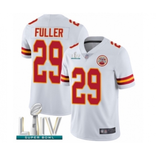Youth Kansas City Chiefs #29 Kendall Fuller White Vapor Untouchable Limited Player Super Bowl LIV Bound Football Jersey - Ujersey