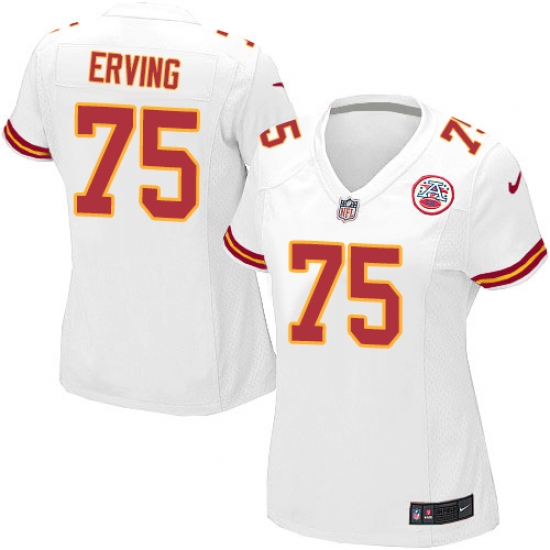 Women's Nike Kansas City Chiefs #75 Cameron Erving Game White NFL Jersey