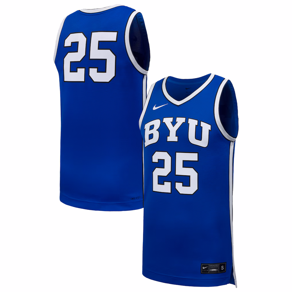 Men's Nike #25 Royal BYU Cougars Replica Basketball Jersey - Ujersey Shop