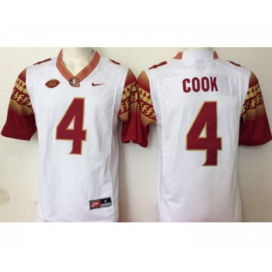 Florida State Seminoles 4 Dalvin Cook White College Football Jersey - Ujersey