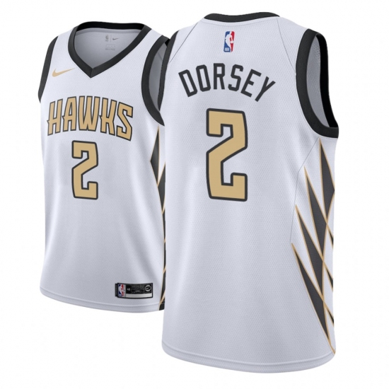 Men NBA 2018-19 Atlanta Hawks #2 Tyler Dorsey City Edition White Jersey