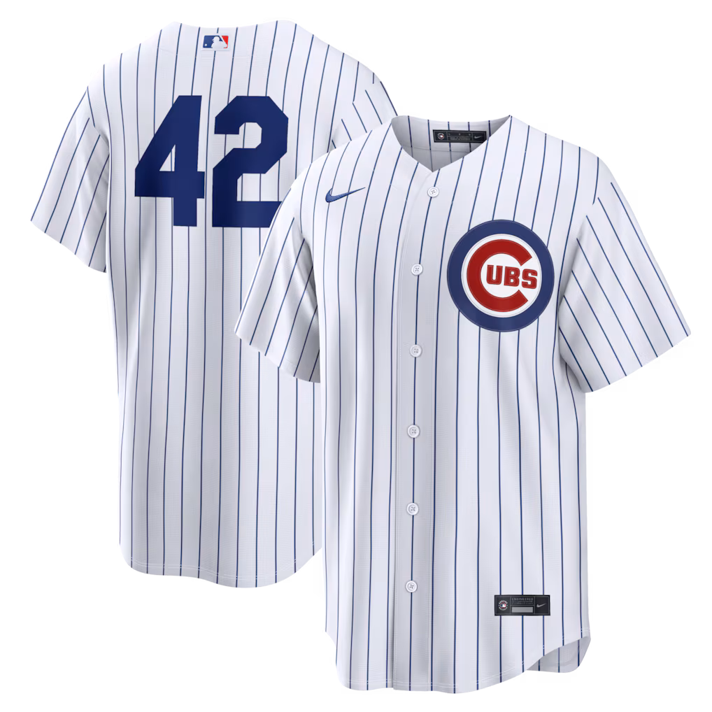 Men's Chicago Cubs Nike White Home 2026 Jackie Robinson Day Replica Jersey - Vujersey Los Angeles Rams