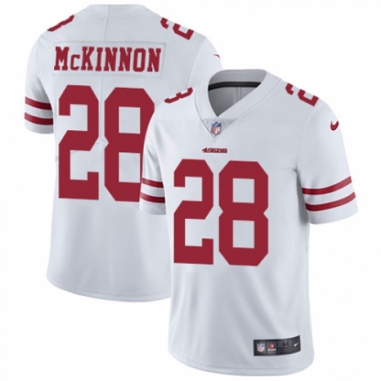 Youth Nike San Francisco 49ers #28 Jerick McKinnon White Vapor Untouchable Limited Player NFL Jersey - Ujersey