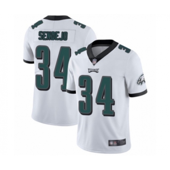Men's Philadelphia Eagles #34 Andrew Sendejo White Vapor Untouchable Limited Player Football Jersey - Ujersey