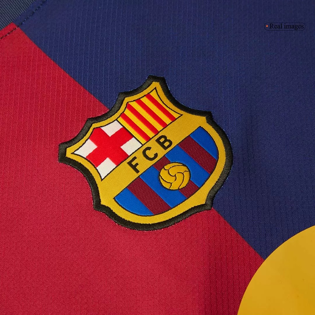 PEDRI #8 Barcelona Home Soccer Jersey 2024/25 - Spotify Logo Without Text