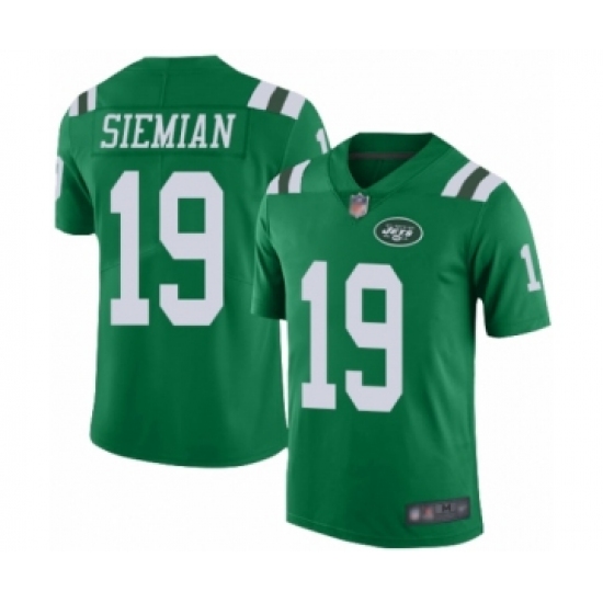 Youth New York Jets #19 Trevor Siemian Limited Green Rush Vapor Untouchable Football Jersey - Ujersey