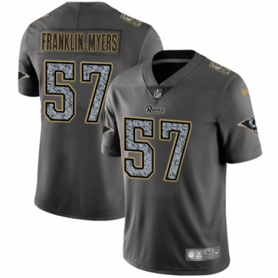 Youth Nike Los Angeles Rams #57 John Franklin-Myers Gray Static Vapor Untouchable Limited NFL Jersey - Ujersey
