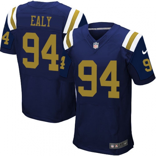 Men's Nike New York Jets #94 Kony Ealy Elite Navy Blue Alternate NFL Jersey - Ujersey