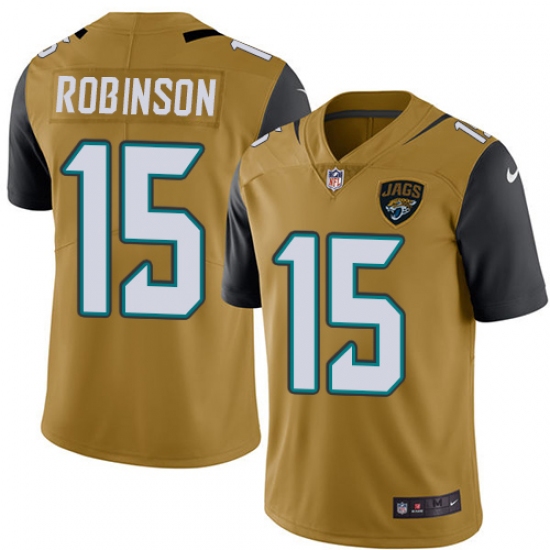 Men's Nike Jacksonville Jaguars #15 Allen Robinson Limited Gold Rush Vapor Untouchable NFL Jersey - Ujersey