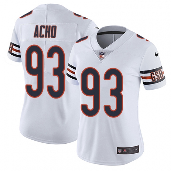 Women's Nike Chicago Bears #93 Sam Acho White Vapor Untouchable Limited Player NFL Jersey - Ujersey