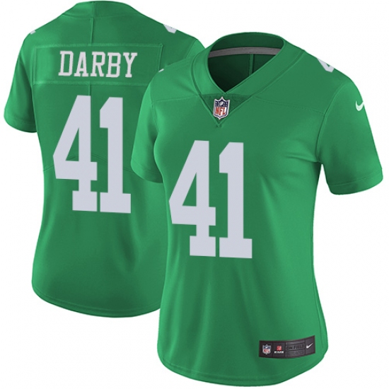 Women's Nike Philadelphia Eagles #41 Ronald Darby Limited Green Rush Vapor Untouchable NFL Jersey - Ujersey