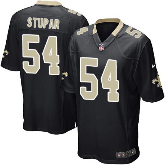 Men's Nike New Orleans Saints #54 Nate Stupar Game Black Team Color NFL Jersey - Ujersey