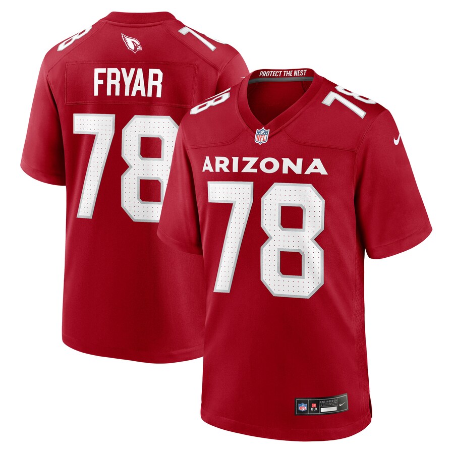 Men's Arizona Cardinals Josh Fryar Nike Cardinal Team Game Jersey - Ujersey